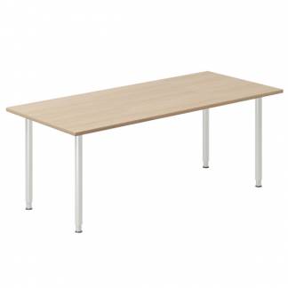 Skrivebord DNA, Eg 1800x800mm I-ben/Alugr&aring;