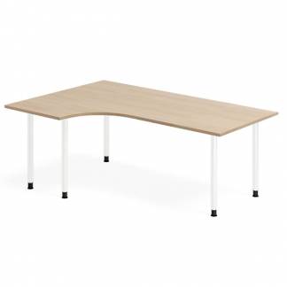 Skrivebord DNA, Eg 1800x1200mm Venstre I-ben/Hvid