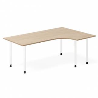 Skrivebord DNA, Eg 1800x1200mm H&oslash;jre I-ben/Hvid