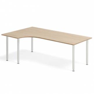 Skrivebord DNA, Eg 2000x1200mm Venstre I-ben/Alugr&aring;