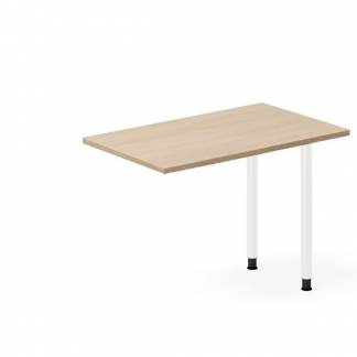 Skrivebord, tilbyg DNA Eg 1000x600mm I-ben Hvid