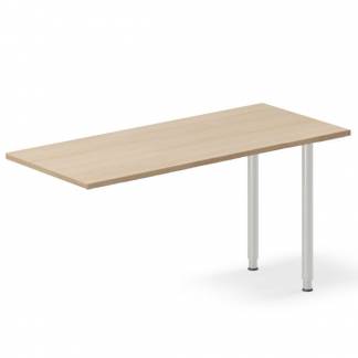 Skrivebord, tilbyg DNA Eg 1400x600mm I-ben Alugr&aring;