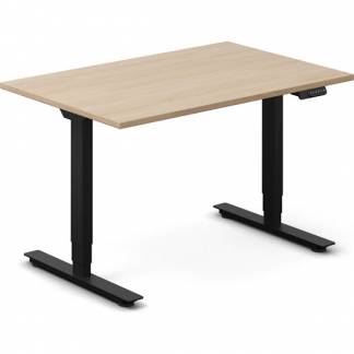 H&aelig;ve-s&aelig;nkebord DNA, Eg 1200x800mm 2-ben/Sort