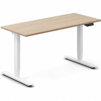 H&aelig;ve-s&aelig;nkebord DNA, Eg 1400x600mm 2-ben/Hvid