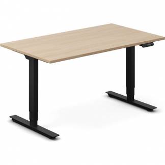 H&aelig;ve-s&aelig;nkebord DNA, Eg 1400x800mm 2-ben/Sort