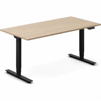 H&aelig;ve-s&aelig;nkebord DNA, Eg 1600x800mm 2-ben/Sort