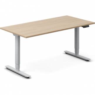 H&aelig;ve-s&aelig;nkebord DNA, Eg 1600x800mm 2-ben/Alugr&aring;