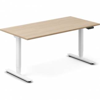 H&aelig;ve-s&aelig;nkebord DNA, Eg 1600x800mm 2-ben/Hvid