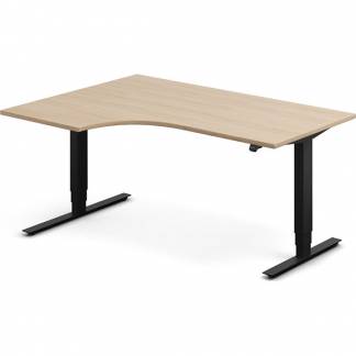 H&aelig;ve-s&aelig;nkebord DNA, Eg 1600x1200mm Venstre 2-ben/Sort
