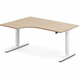 H&aelig;ve-s&aelig;nkebord DNA, Eg 1600x1200mm Venstre 2-ben/Hvid