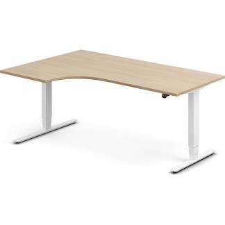 H&aelig;ve-s&aelig;nkebord DNA, Eg 1800x1200mm Venstre 2-ben/Hvid