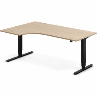 H&aelig;ve-s&aelig;nkebord DNA, Eg 1800x1200mm Venstre 2-ben/Sort