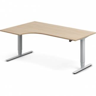 H&aelig;ve-s&aelig;nkebord DNA, Eg 1800x1200mm Venstre 2-ben/Alugr&aring;