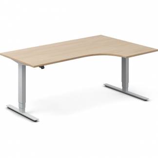 H&aelig;ve-s&aelig;nkebord DNA, Eg 1800x1200mm H&oslash;jre 2-ben/Alugr&aring;
