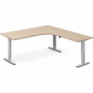 H&aelig;ve-s&aelig;nkebord DNA, Eg 1800x2000mm H&oslash;jre 3-ben/Alugr&aring;