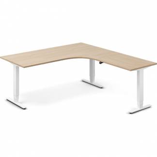 H&aelig;ve-s&aelig;nkebord DNA, Eg 1800x2000mm H&oslash;jre 3-ben/Hvid