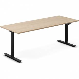 H&aelig;ve-s&aelig;nkebord DNA, Eg 2000x800mm 2-ben/Sort