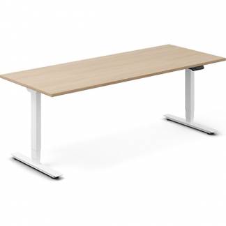 H&aelig;ve-s&aelig;nkebord DNA, Eg 2000x800mm 2-ben/Hvid