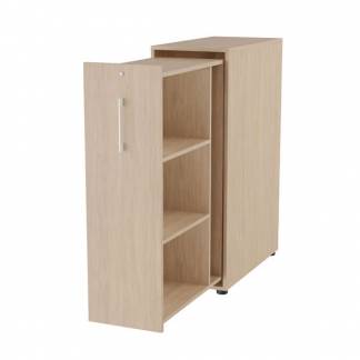 Towerskab DNA A9 Venstre, Eg med hvidt h&aring;ndtag