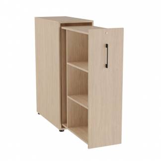 Towerskab DNA A9 H&oslash;jre, Eg med sort h&aring;ndtag