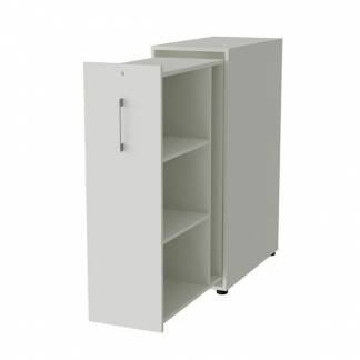 Towerskab DNA A9 Venstre, Lys gr&aring; med alugr&aring;t h&aring;ndtag