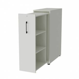 Towerskab DNA A9 Venstre, Lys gr&aring; med sort h&aring;ndtag