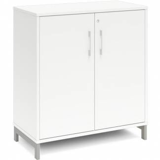 Kontorskab DNA, 800x890 mm, Hvid/Alugr&aring; 2A4/2A4