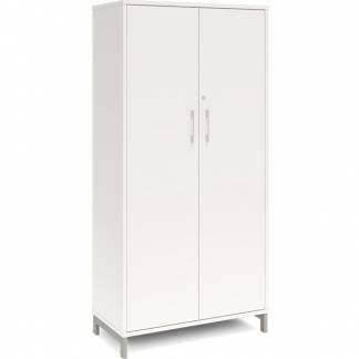 Kontorskab DNA, 800x1660 mm, Hvid/Alugr&aring; 4A4