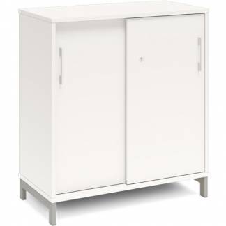 Kontorskab DNA, 800x890 mm, Hvid/Alugr&aring; 2A4