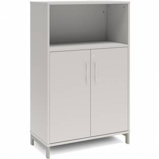 Kontorskab DNA, 800x1275 mm, Lys gr&aring;/Alugr&aring; 3A4/2A4