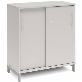 Kontorskab DNA, 800x890 mm, Lys gr&aring;/Alugr&aring;, skyded&oslash;r 2A4