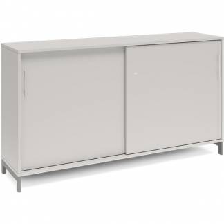 Kontorskab DNA, 1600x890 mm, Lys gr&aring;/Alugr&aring;, skyded&oslash;r 2A4