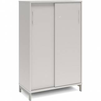 Kontorskab DNA, 800x1275 mm, Lys gr&aring;/Alugr&aring;, skyded&oslash;r 3A4