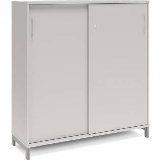 Kontorskab DNA, 1200x1275 mm, Lys gr&aring;/Alugr&aring;, skyded&oslash;r 3A4