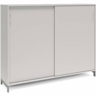 Kontorskab DNA, 1600x1275 mm, Lys gr&aring;/Alugr&aring;, skyded&oslash;r 3A4