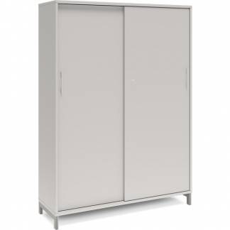 Kontorskab DNA, 1200x1660 mm, Lys gr&aring;/Alugr&aring;, skyded&oslash;r 4A4