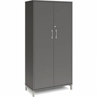 Kontorskab DNA, 800x1660 mm, Antracit/Alugr&aring; 4A4