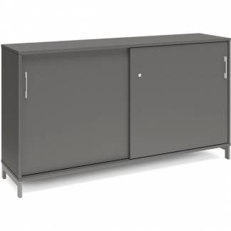 Kontorskab DNA, 1600x890 mm, Antracit/Alugr&aring;, skyded&oslash;r 2A4