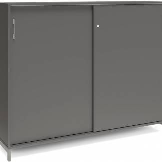 Kontorskab DNA, 1600x1275 mm, Antracit/Alugr&aring;, skyded&oslash;r 3A4