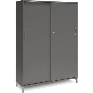 Kontorskab DNA, 1200x1660 mm, Antracit/Alugr&aring;, skyded&oslash;r 4A4