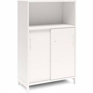 Kontorskab DNA, 800x1275 mm, Hvid/Hvid, skyded&oslash;r 3A4