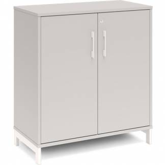 Kontorskab DNA, 800x890 mm, Lys gr&aring;/Hvid 2A4/2A4