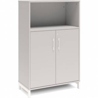 Kontorskab DNA, 800x1275 mm, Lys gr&aring;/Hvid 3A4/2A4