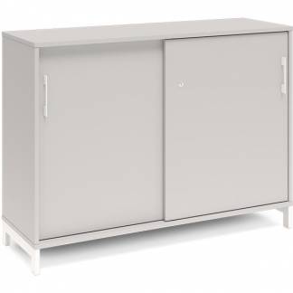 Kontorskab DNA, 1200x890 mm, Lys gr&aring;/Hvid, skyded&oslash;r 2A4