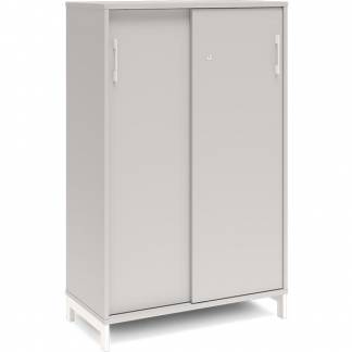 Kontorskab DNA, 800x1275 mm, Lys gr&aring;/Hvid, skyded&oslash;r 3A4