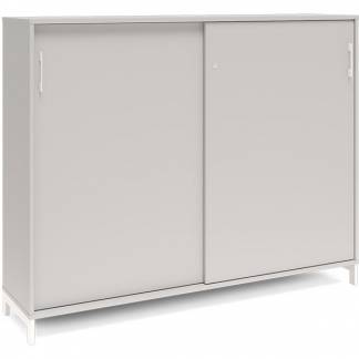 Kontorskab DNA, 1600x1275 mm, Lys gr&aring;/Hvid, skyded&oslash;r 3A4