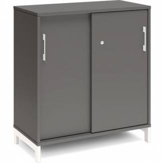 Kontorskab DNA, 800x890 mm, Antracit/Hvid, skyded&oslash;r 2A4