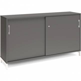 Kontorskab DNA, 1600x890 mm, Antracit/Hvid, skyded&oslash;r 2A4