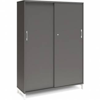 Kontorskab DNA, 1200x1660 mm, Antracit/Hvid, skyded&oslash;r 4A4