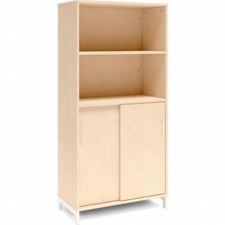 Kontorskab DNA, 800x1660 mm, Birk/Hvid 4A4